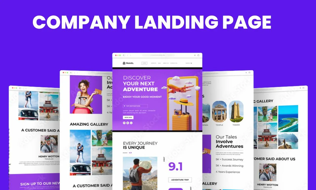 Company Landing Page galler